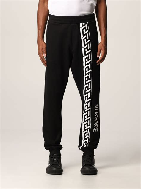 black versace sweatpants|versace jumpsuit men's.